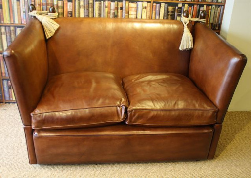 The Two-Seater Knole Sofa in Leather