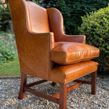 Chapman Wing Chair in Leather