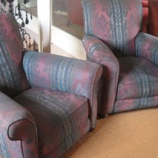 1910 Pair of Chairs with Bun Castor Feet